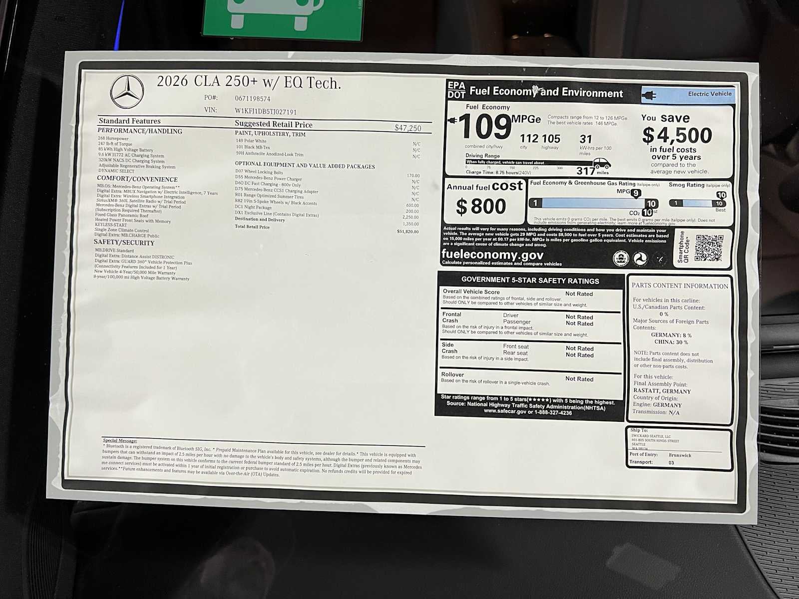 2026 Mercedes-Benz CLA 250+ Sedan