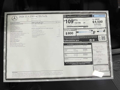 2026 Mercedes-Benz CLA 250+ Sedan