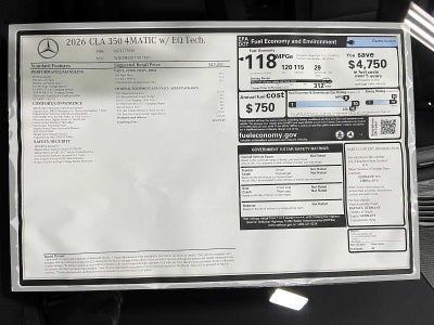 2026 Mercedes-Benz CLA 350 4MATIC® Sedan