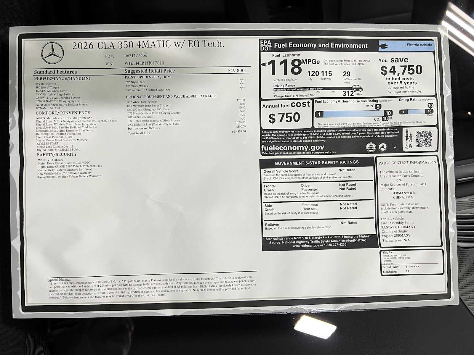 2026 Mercedes-Benz CLA 350 4MATIC® Sedan
