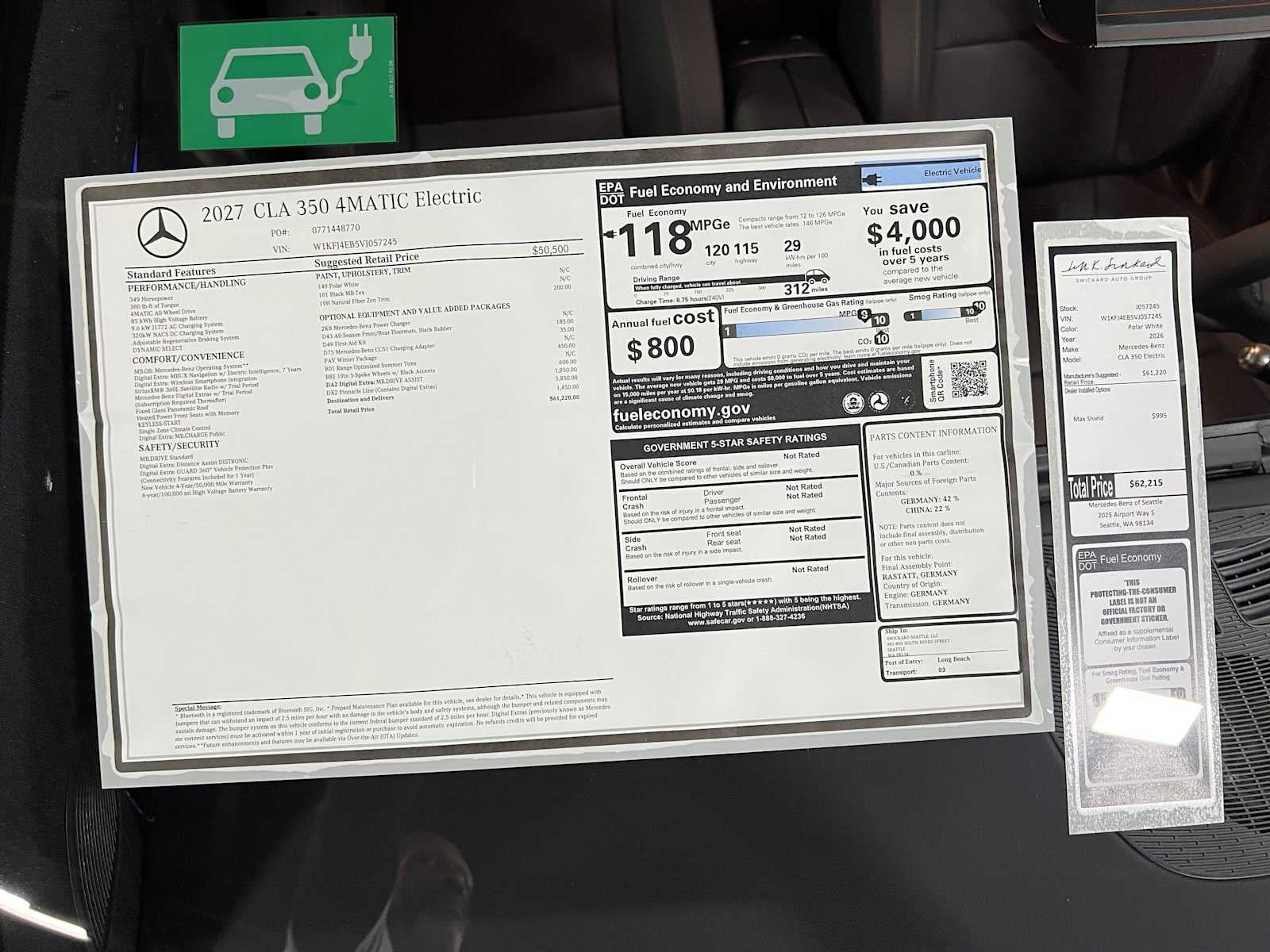 2027 Mercedes-Benz CLA 350 Electric 4MATIC®