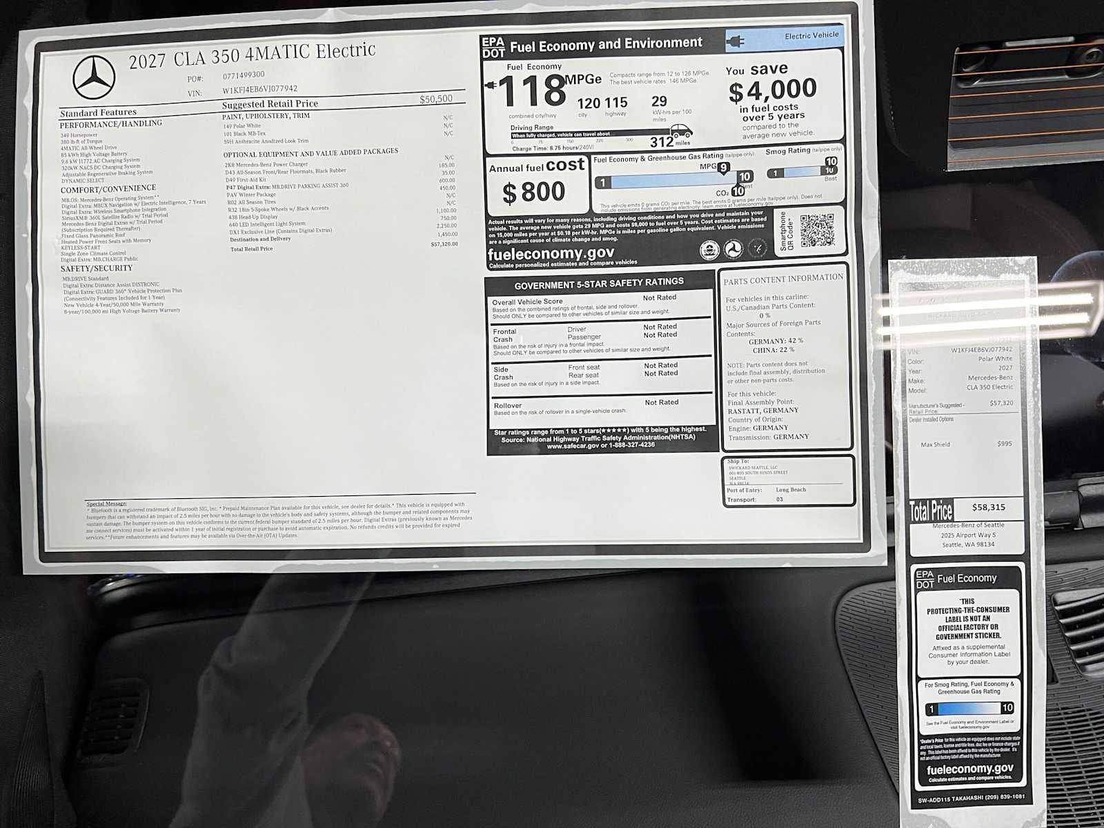 2027 Mercedes-Benz CLA 350 Electric 4MATIC®