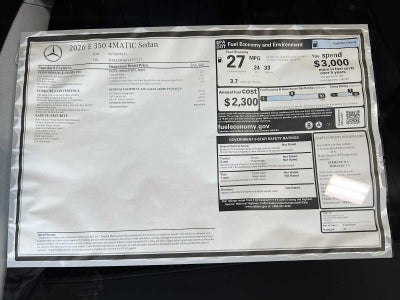 2026 Mercedes-Benz E 350 4MATIC® Sedan