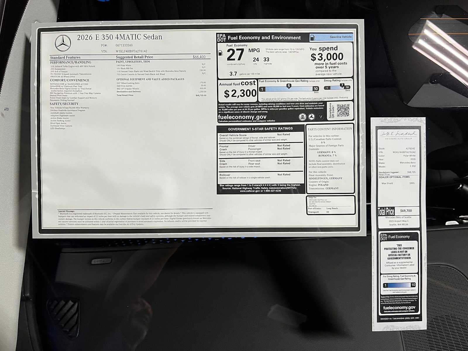 2026 Mercedes-Benz E 350 4MATIC® Sedan