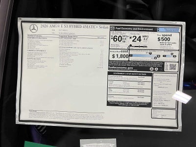 2026 Mercedes-Benz AMG® E 53 E 4MATIC®+ Sedan