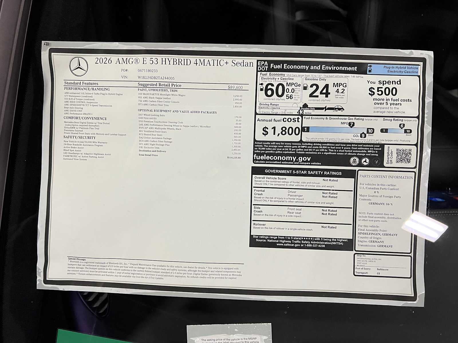 2026 Mercedes-Benz AMG® E 53 E 4MATIC®+ Sedan