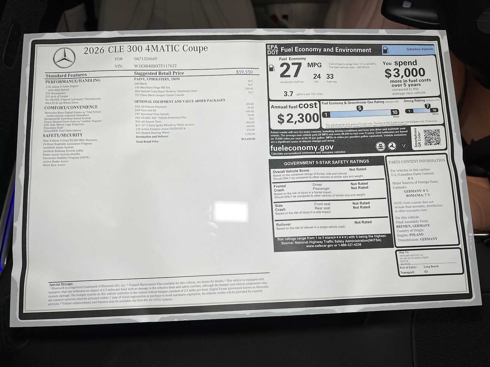 2026 Mercedes-Benz CLE 300 4MATIC® Coupe