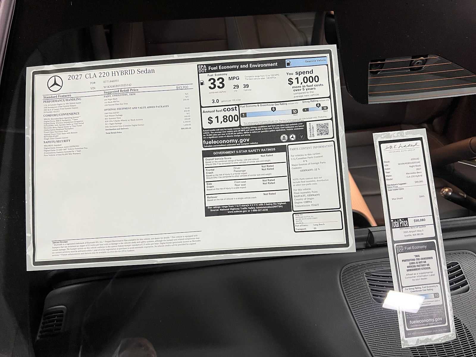 2027 Mercedes-Benz CLA 220 Hybrid FWD
