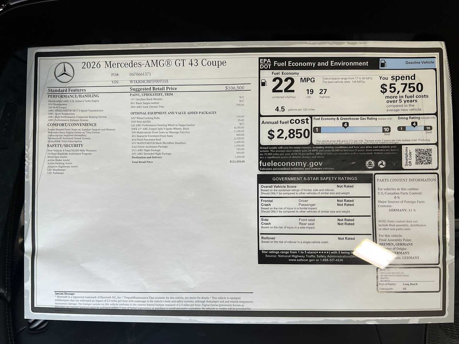 2026 Mercedes-Benz AMG® GT AMG® GT 43