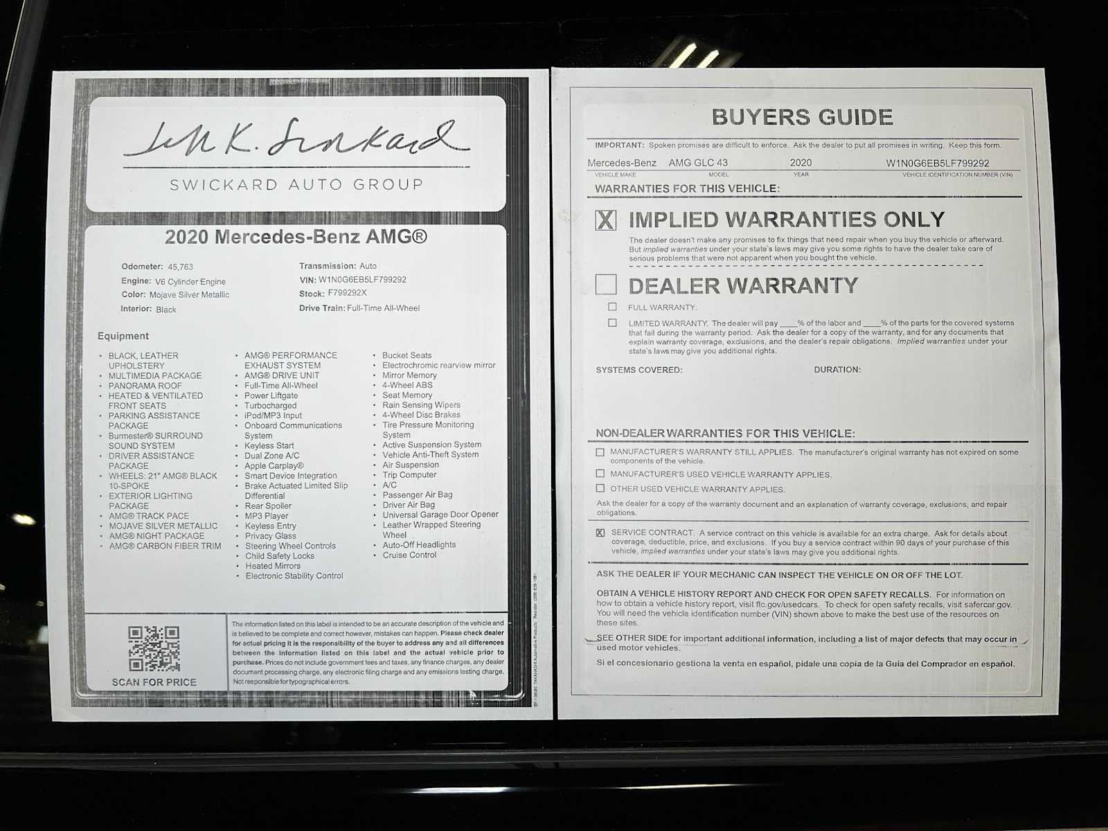 2020 Mercedes-Benz GLC AMG® GLC 43