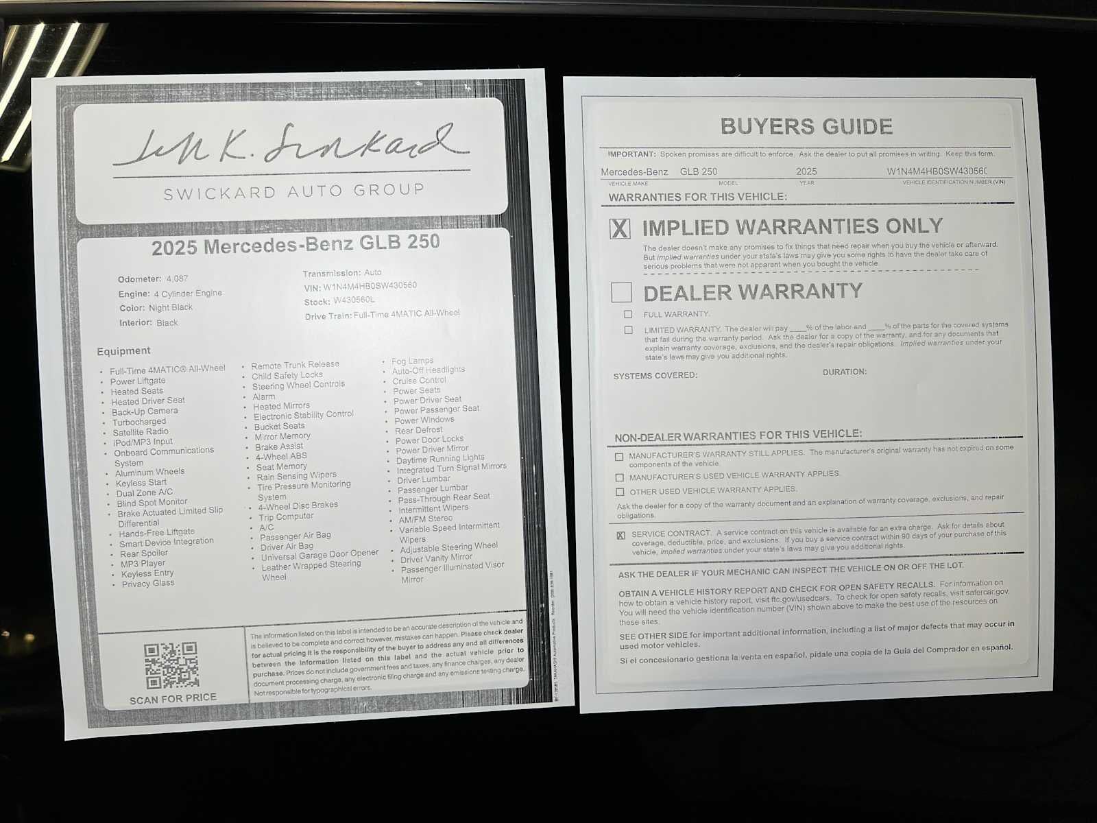 2025 Mercedes-Benz GLB 250 4MATIC® SUV