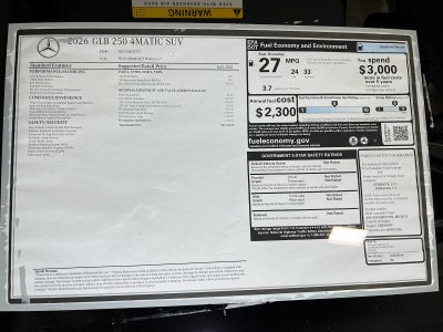 2026 Mercedes-Benz GLB 250 GLB 250