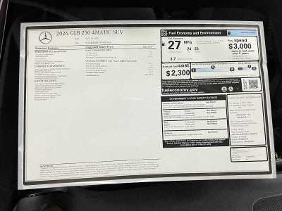 2026 Mercedes-Benz GLB 250 4MATIC® SUV