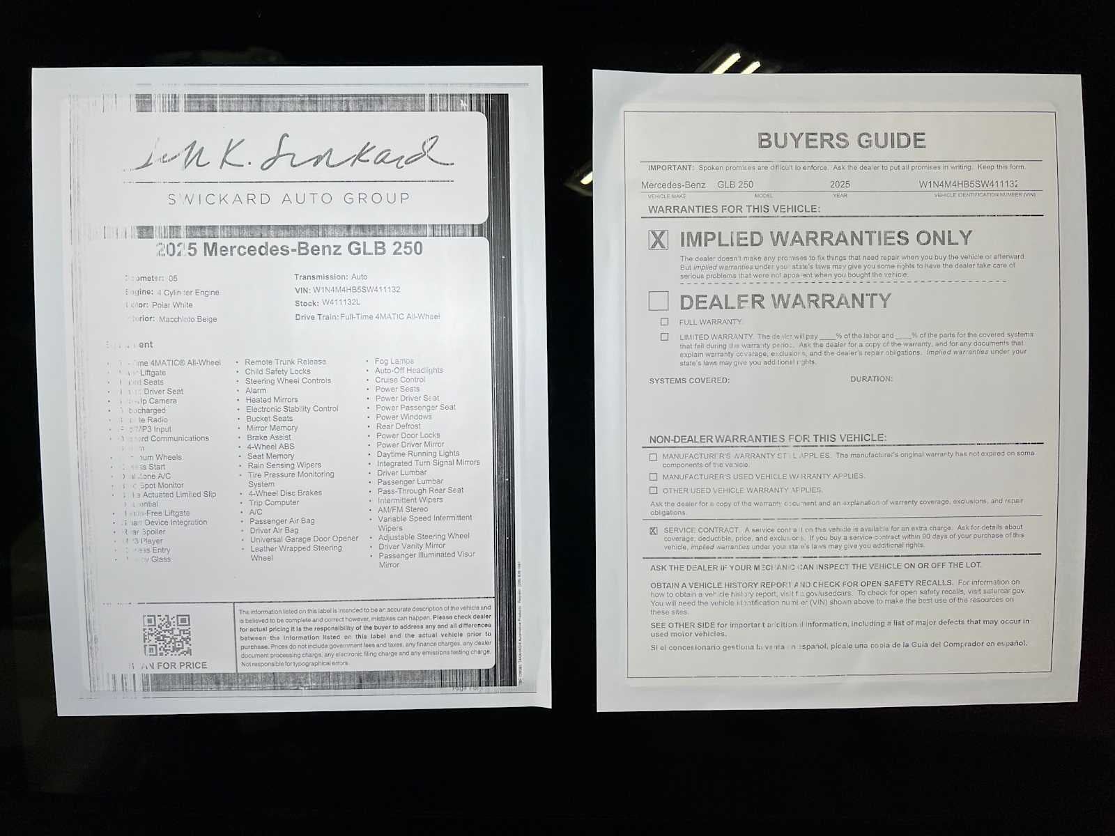 2025 Mercedes-Benz GLB GLB 250