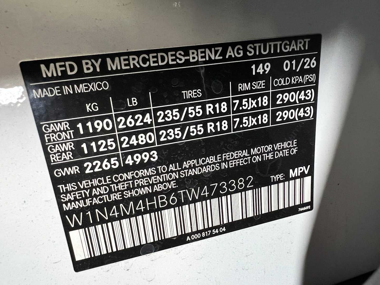 2026 Mercedes-Benz GLB 250 4MATIC® SUV