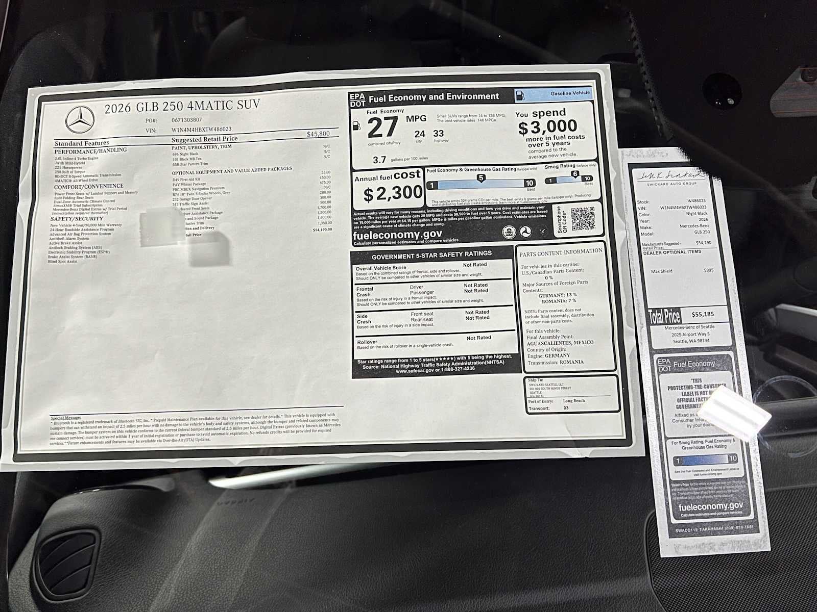 2026 Mercedes-Benz GLB 250 4MATIC® SUV