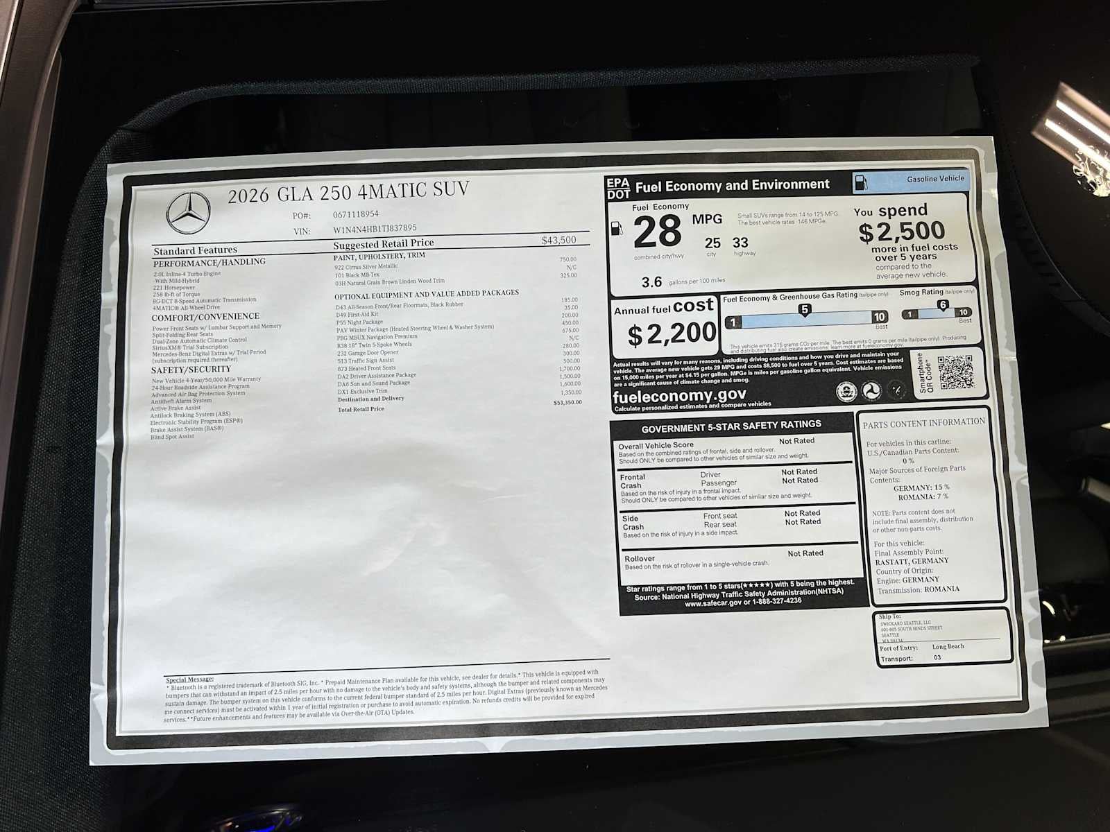 2026 Mercedes-Benz GLA 250 GLA 250