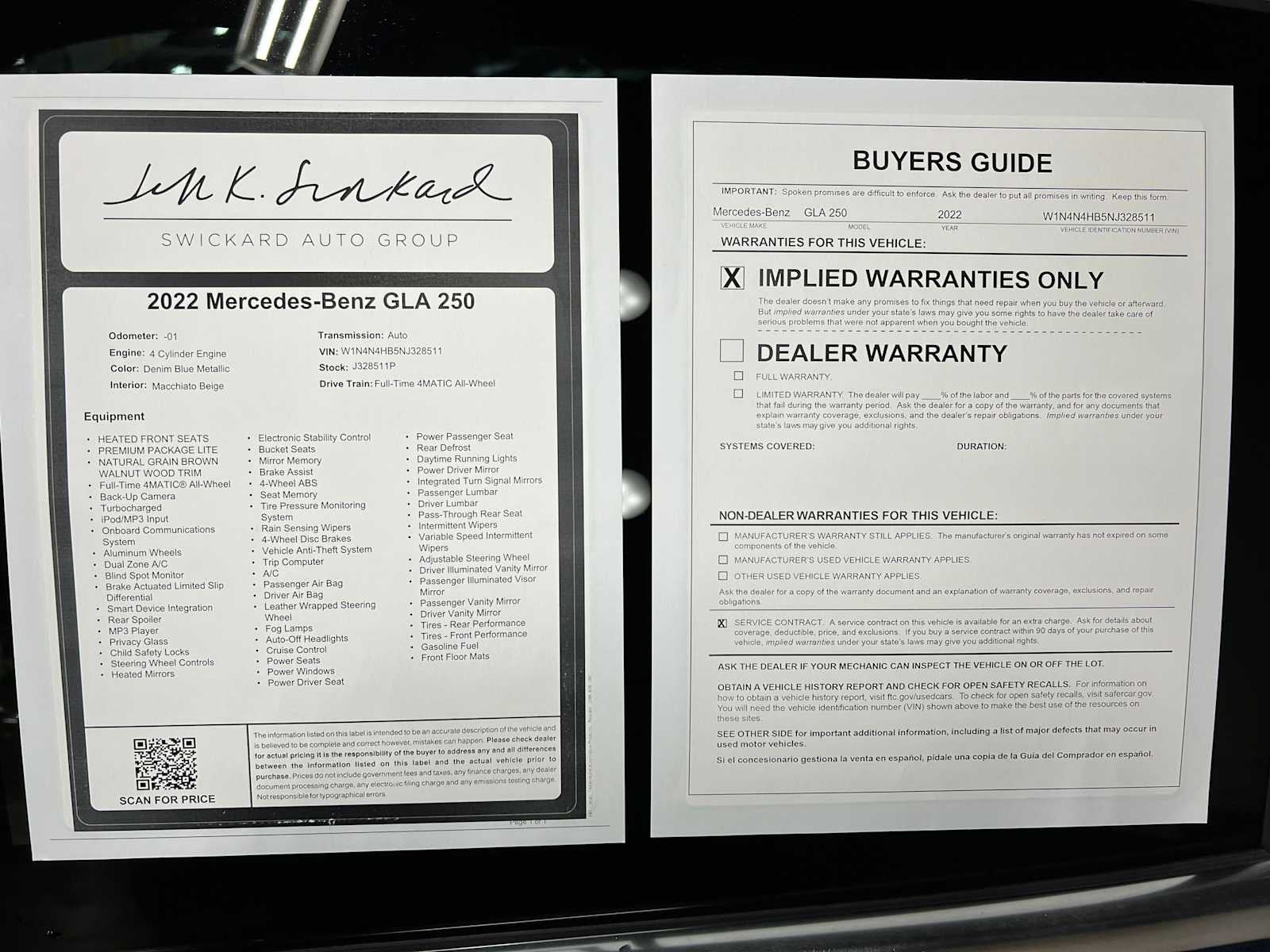 2022 Mercedes-Benz GLA 250 4MATIC® SUV