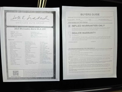 2025 Mercedes-Benz GLA GLA 250