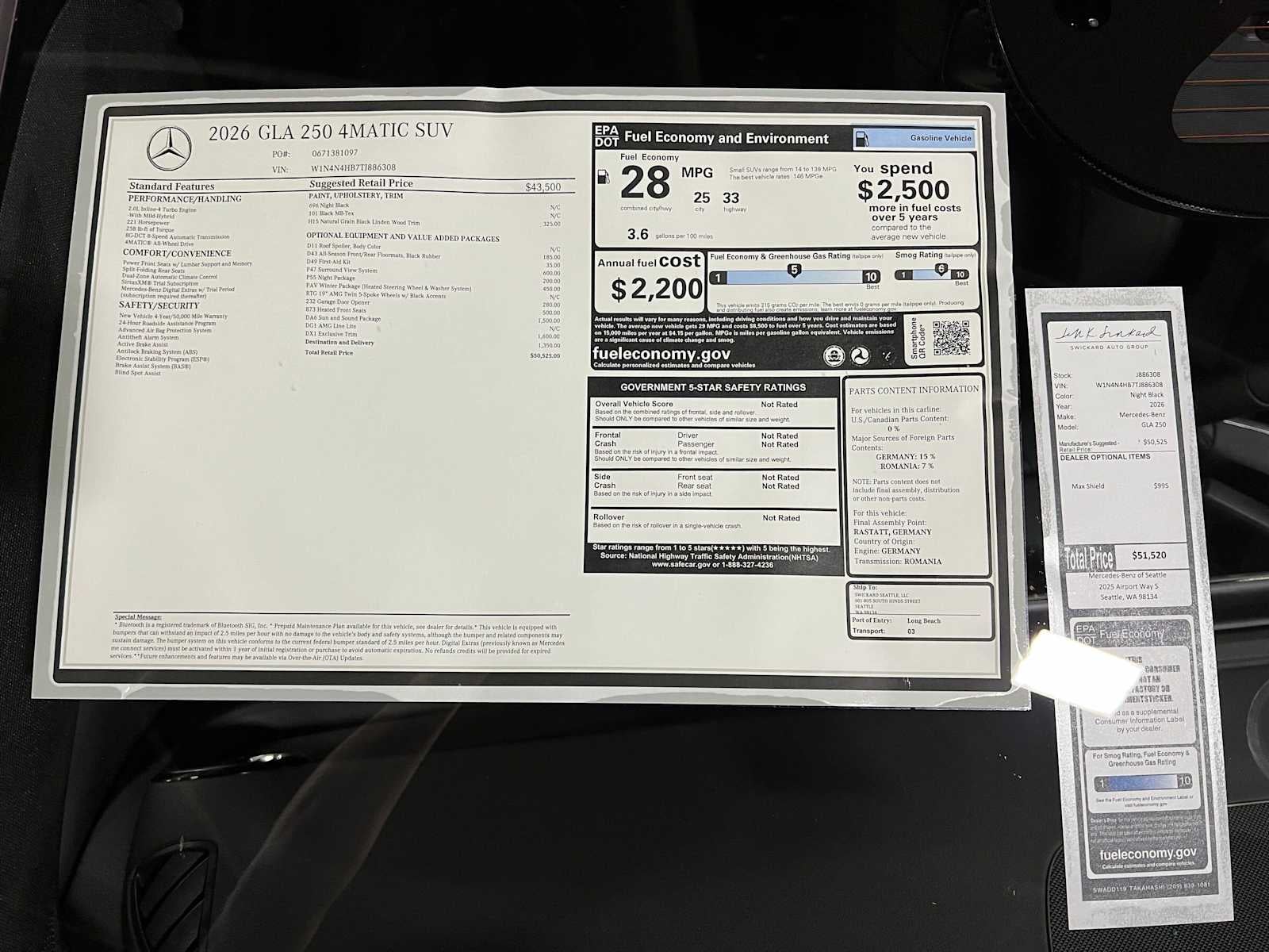 2026 Mercedes-Benz GLA 250 4MATIC® SUV