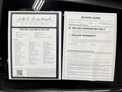2026 Mercedes-Benz GLA 250 4MATIC® SUV