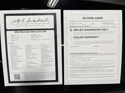 2026 Mercedes-Benz GLA 250 4MATIC® SUV