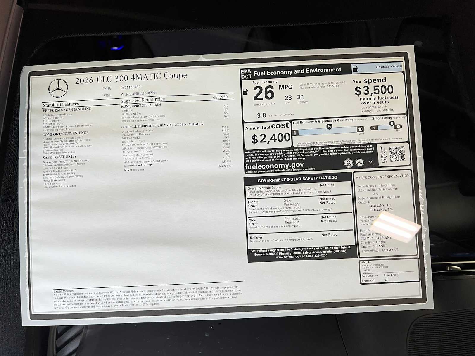 2026 Mercedes-Benz GLC 300 GLC 300