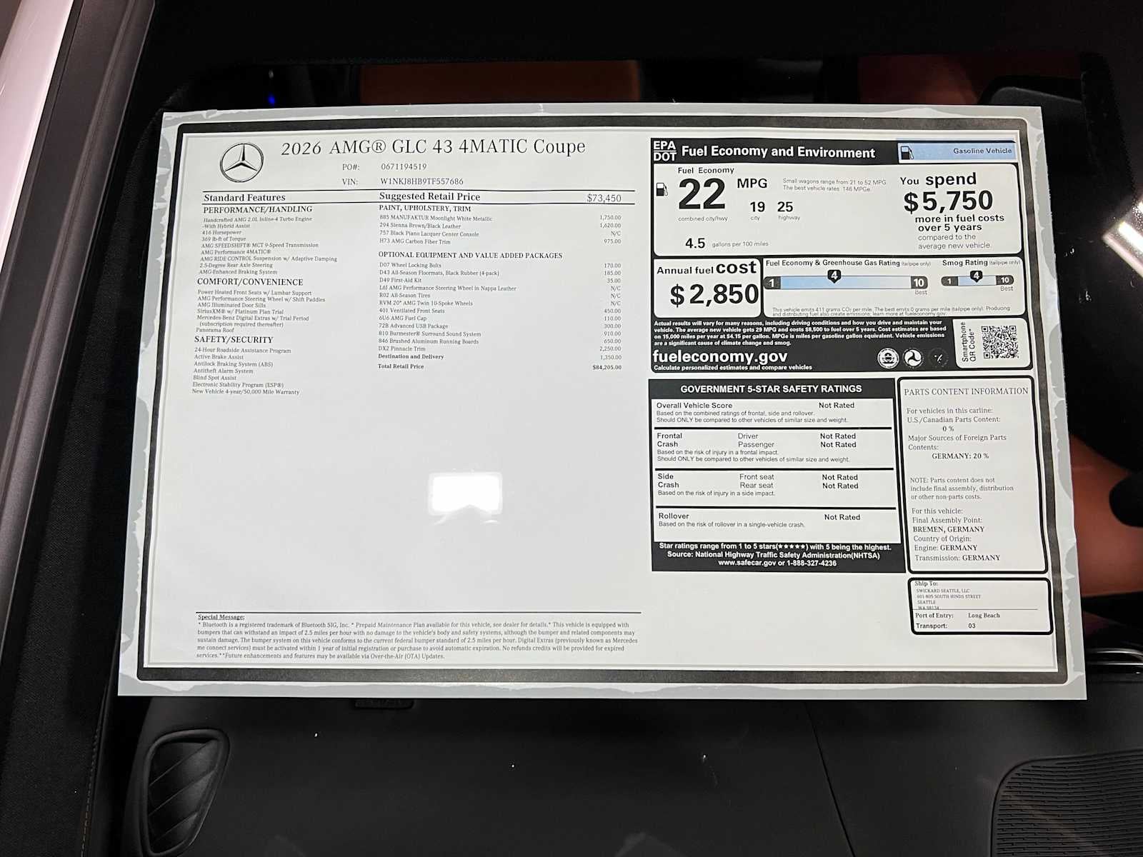 2026 Mercedes-Benz GLC AMG® GLC 43