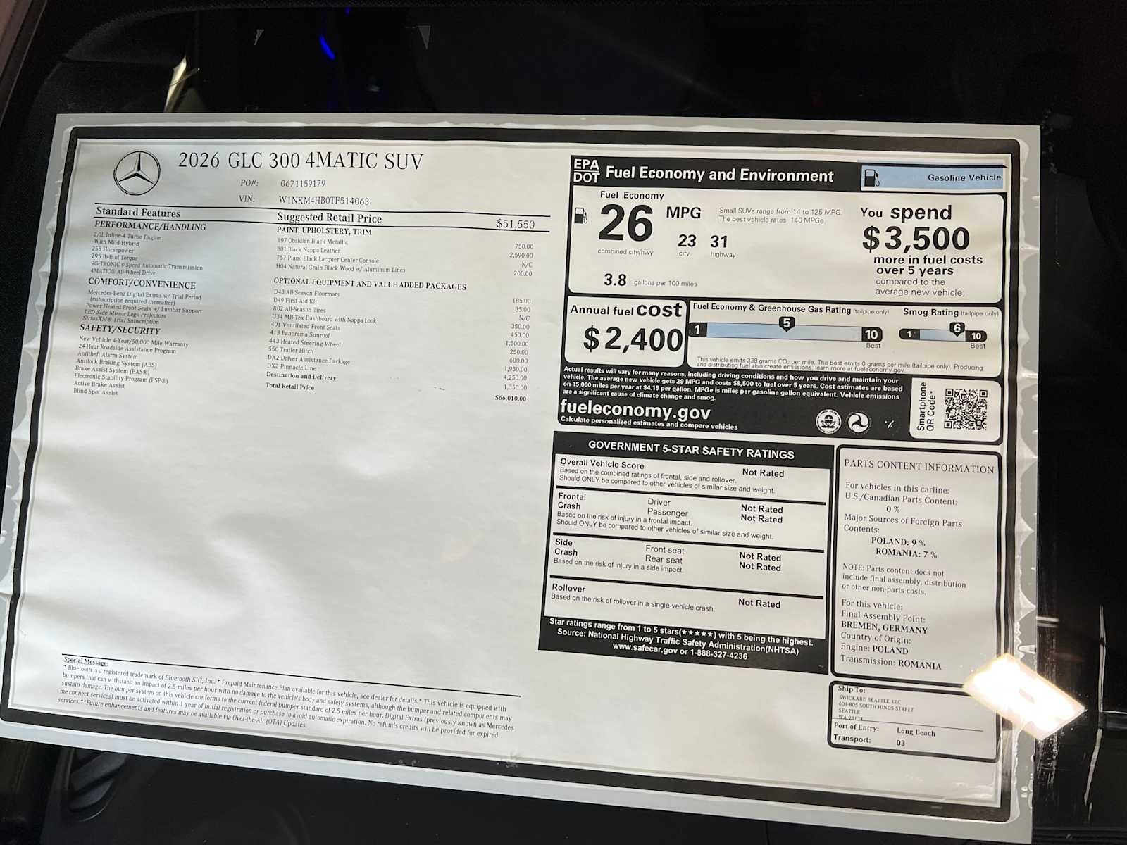 2026 Mercedes-Benz GLC 300 4MATIC® SUV