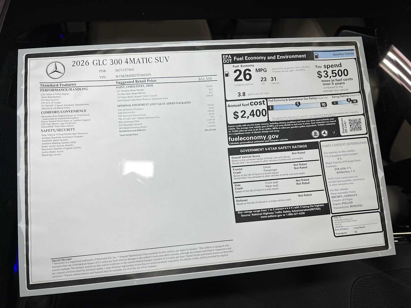 2026 Mercedes-Benz GLC 300 4MATIC® SUV