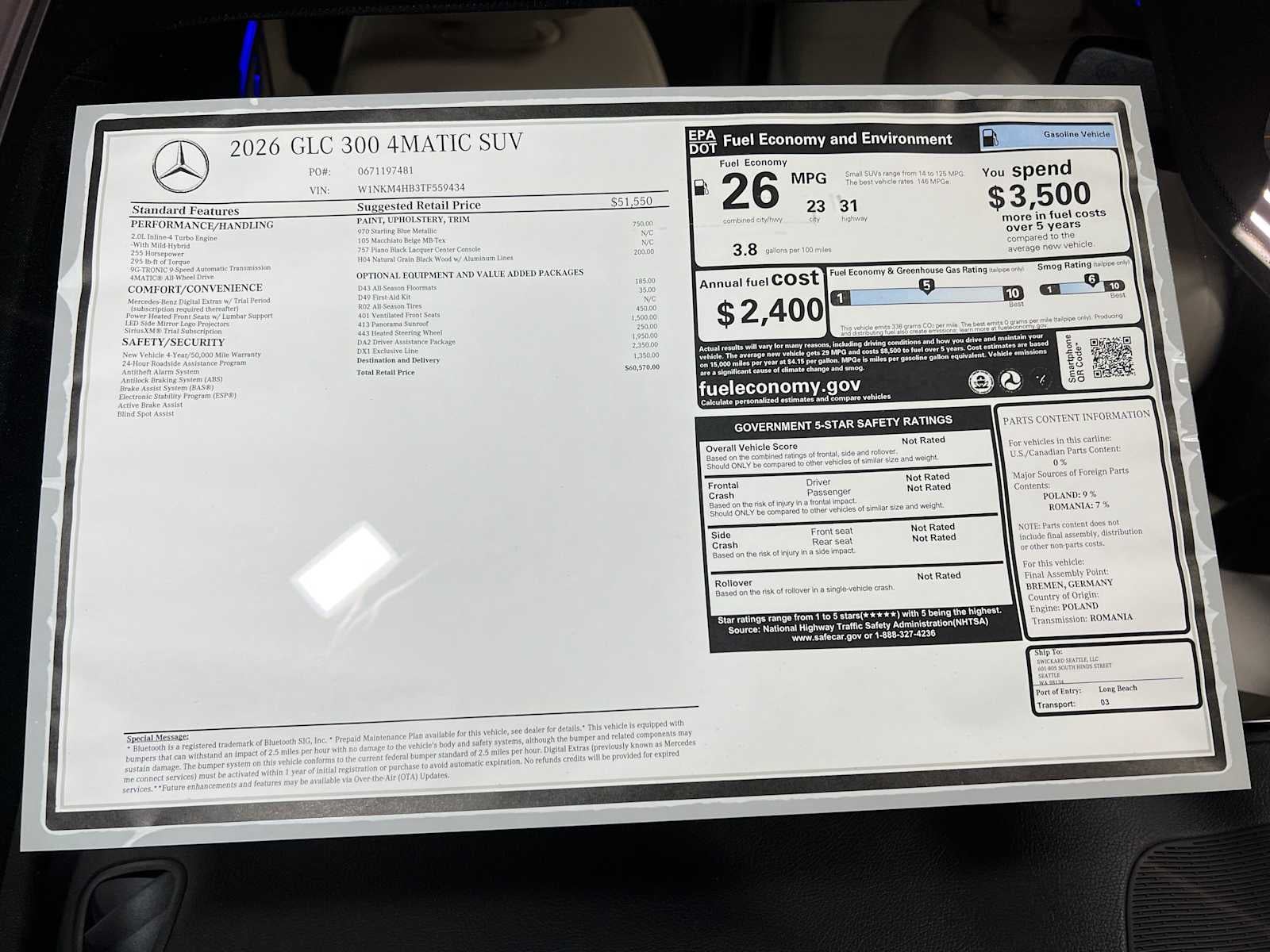 2026 Mercedes-Benz GLC 300 4MATIC® SUV