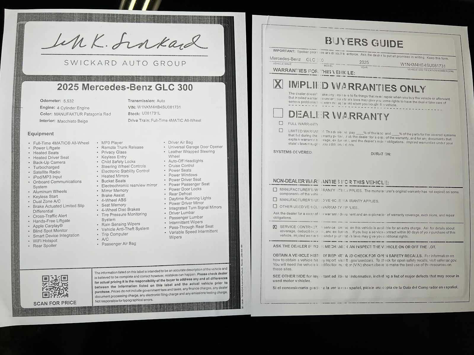 2025 Mercedes-Benz GLC 300 GLC 300