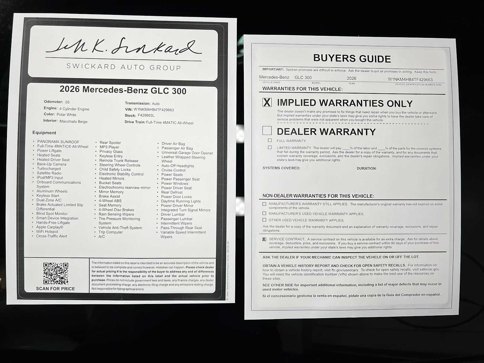 2026 Mercedes-Benz GLC 300 4MATIC® SUV