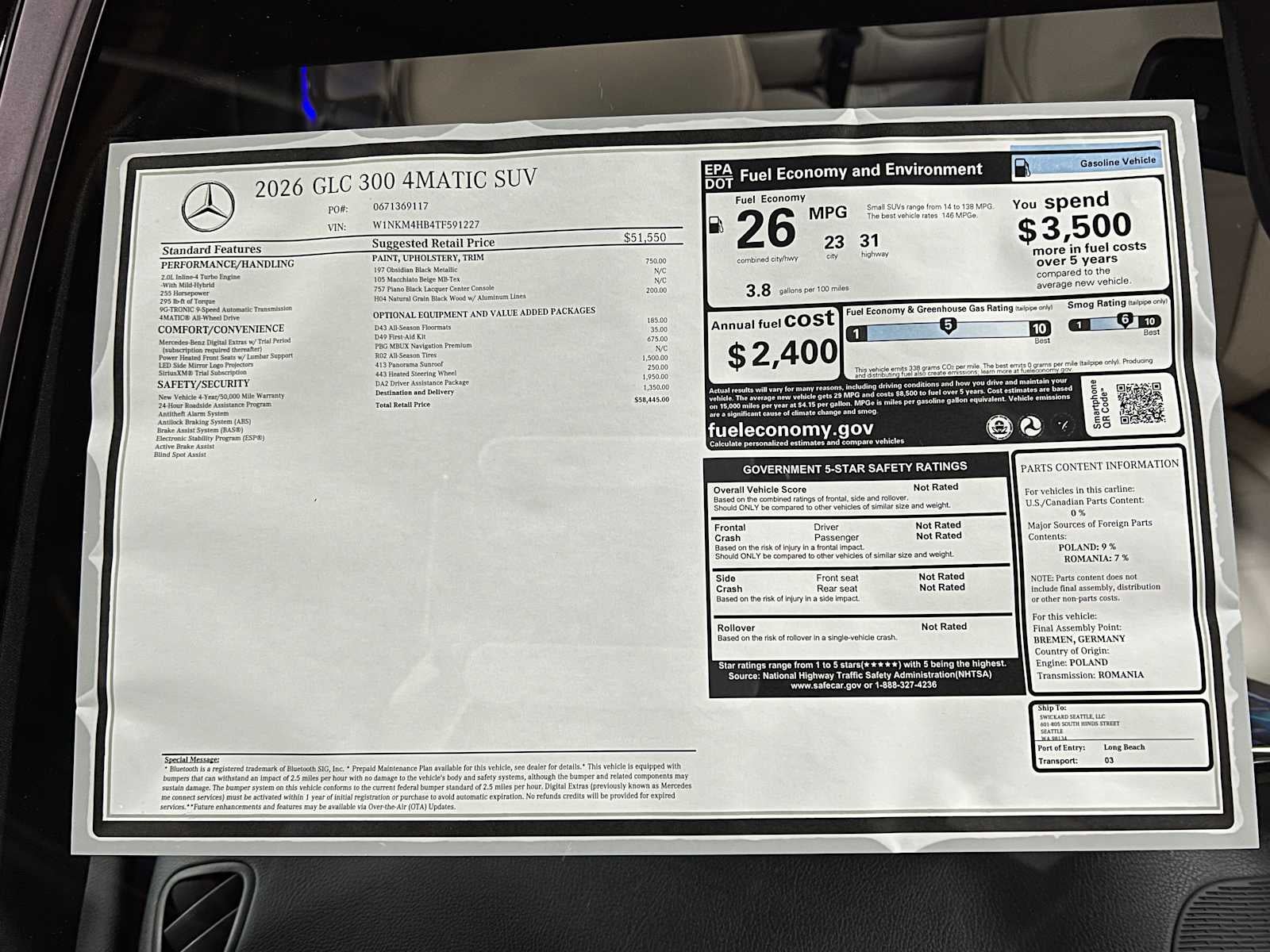 2026 Mercedes-Benz GLC 300 4MATIC® SUV