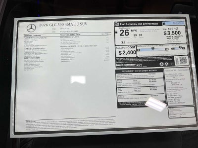 2026 Mercedes-Benz GLC GLC 300