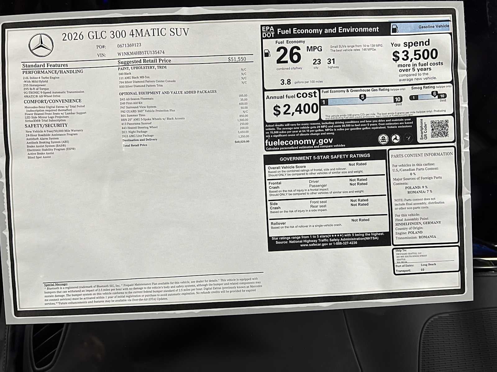 2026 Mercedes-Benz GLC 300 4MATIC® SUV
