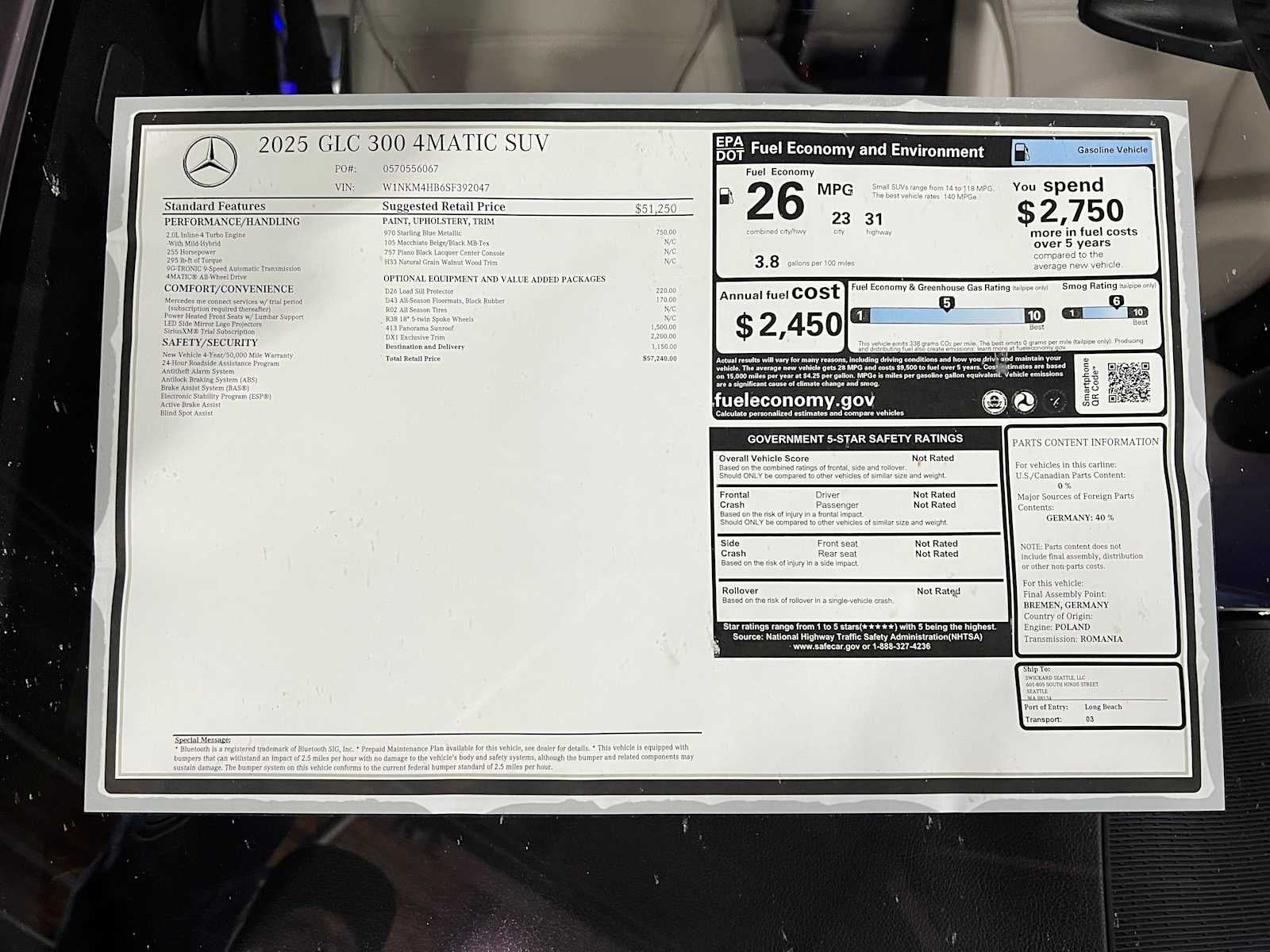 2025 Mercedes-Benz GLC 300 4MATIC® SUV