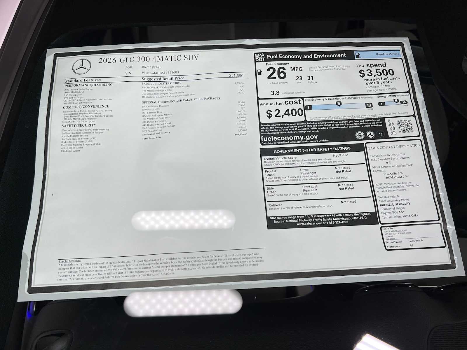 2026 Mercedes-Benz GLC GLC 300