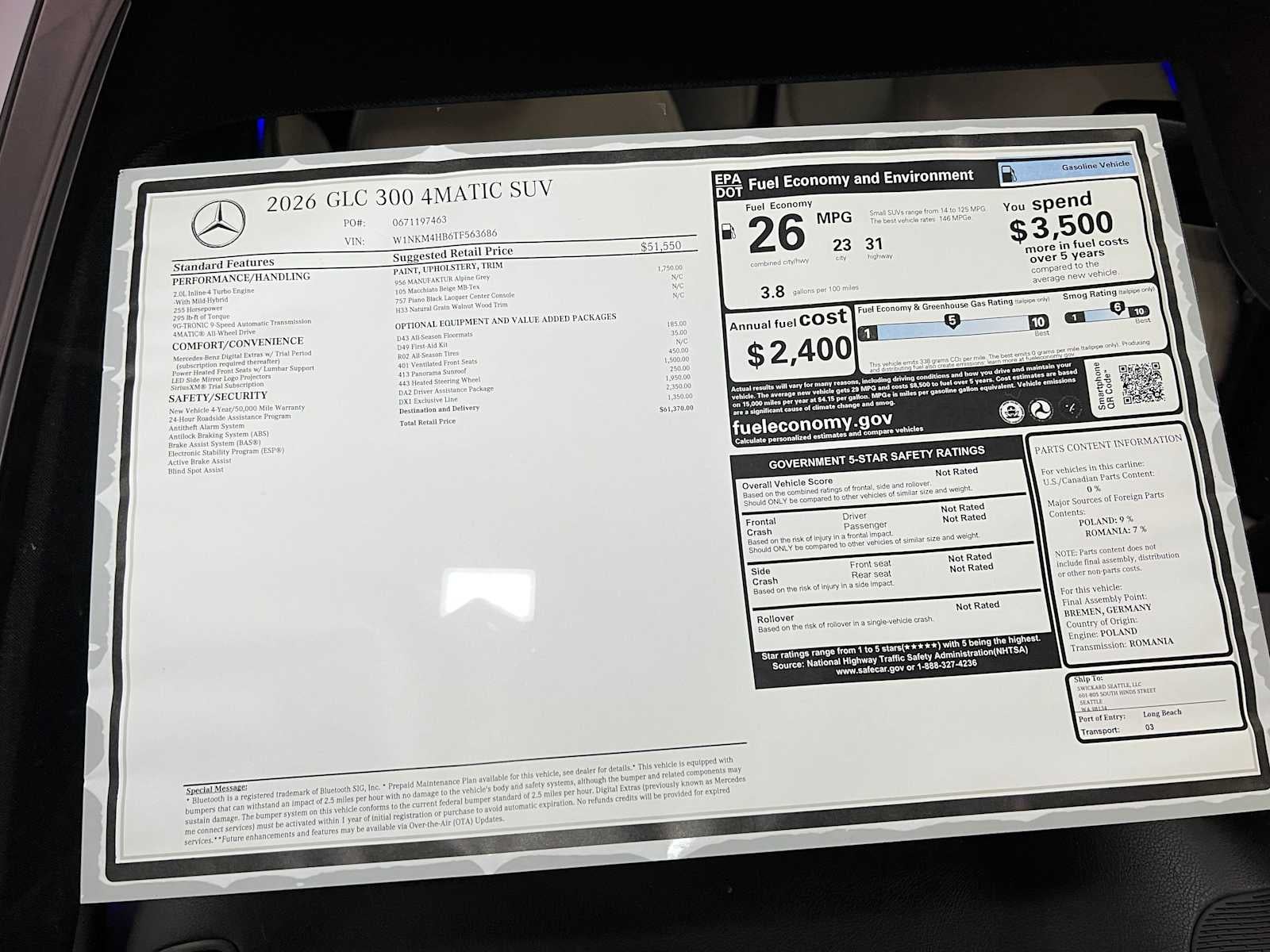 2026 Mercedes-Benz GLC 300 4MATIC® SUV