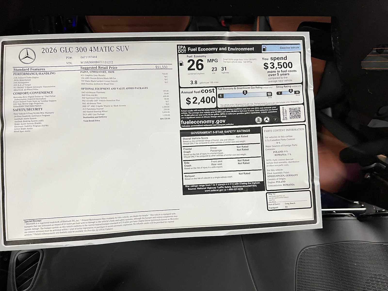 2026 Mercedes-Benz GLC 300 4MATIC® SUV