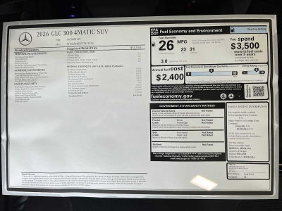2026 Mercedes-Benz GLC GLC 300