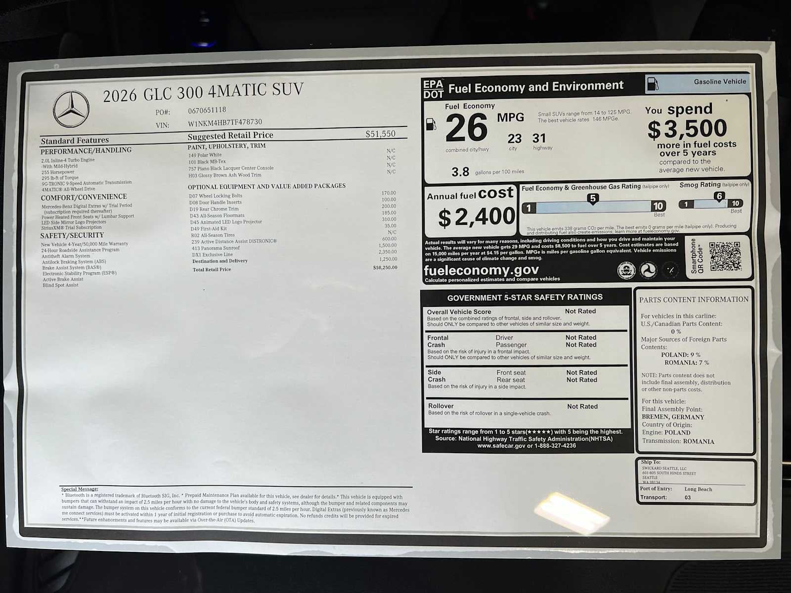 2026 Mercedes-Benz GLC GLC 300