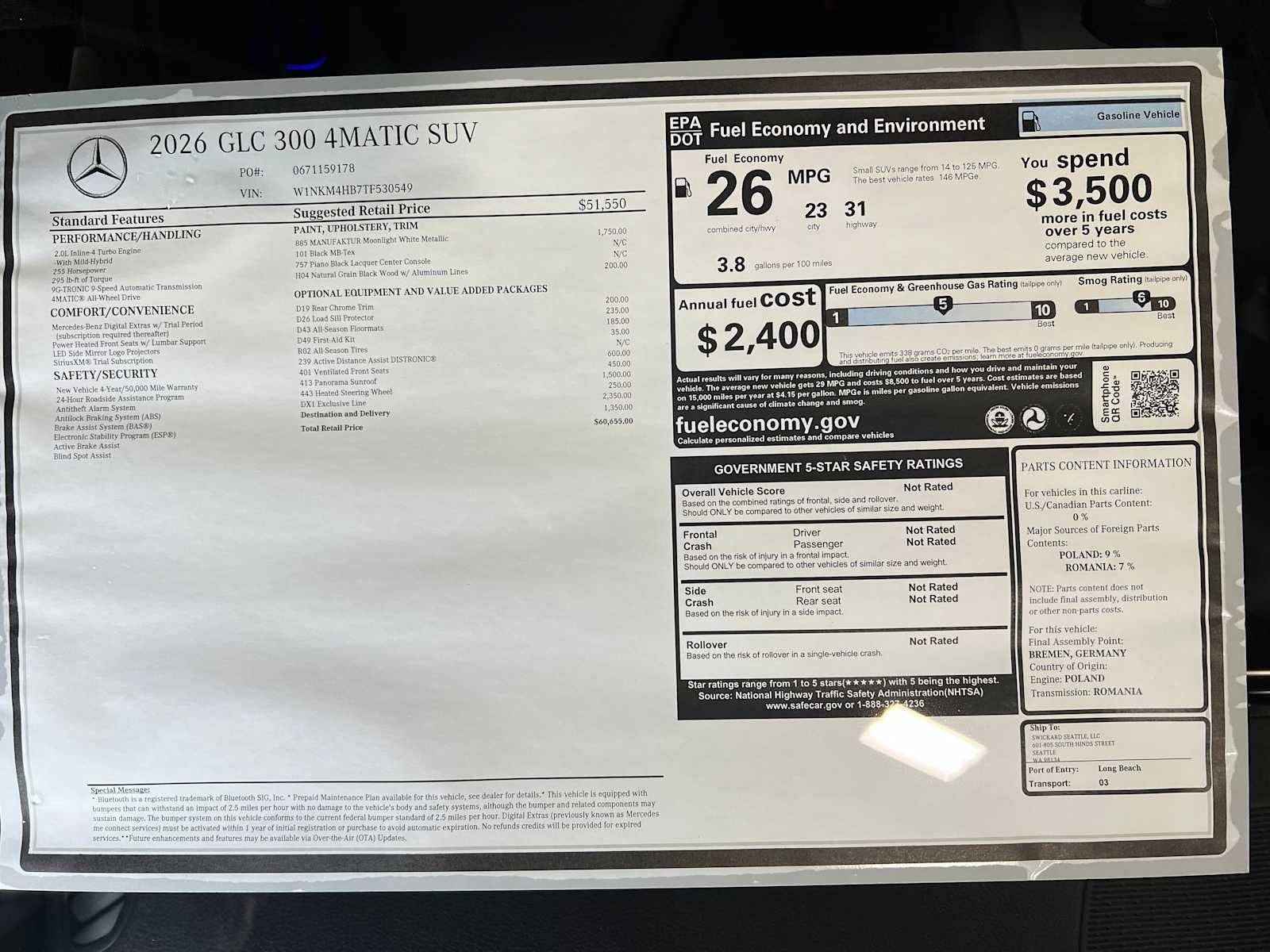 2026 Mercedes-Benz GLC 300 4MATIC® SUV