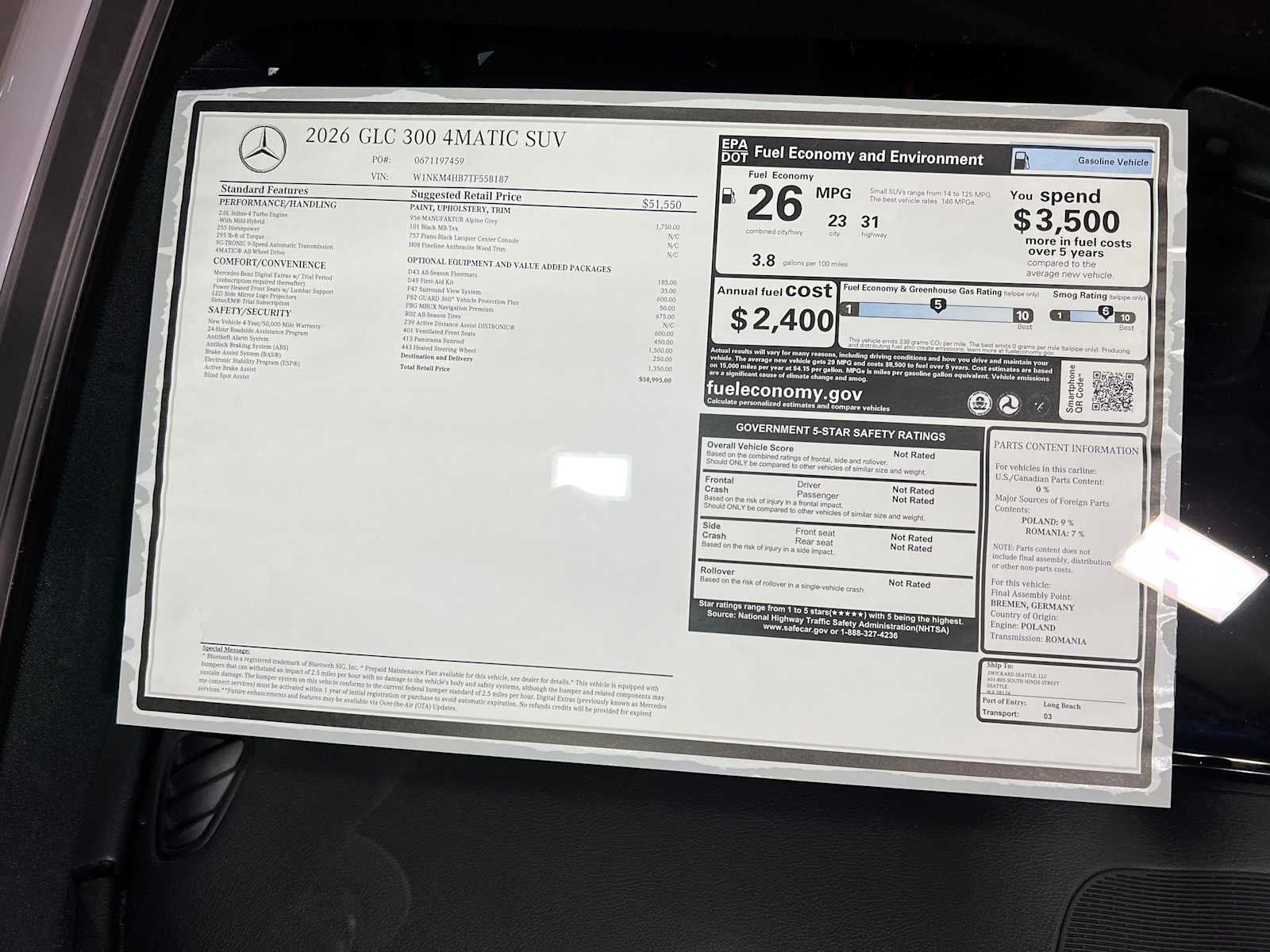 2026 Mercedes-Benz GLC GLC 300