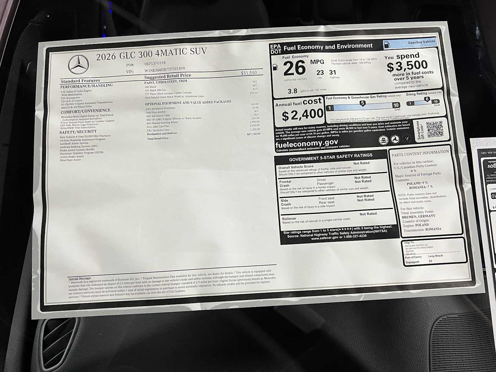 2026 Mercedes-Benz GLC 300 4MATIC® SUV