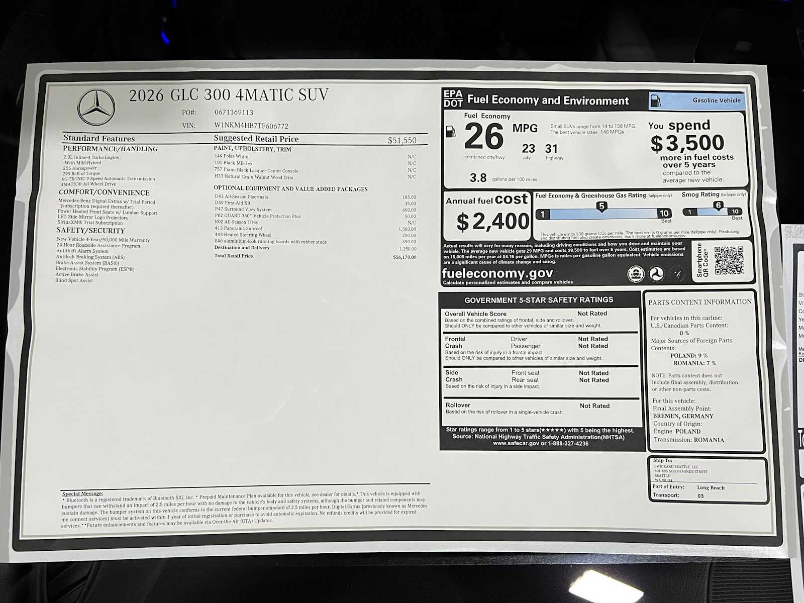 2026 Mercedes-Benz GLC 300 4MATIC® SUV