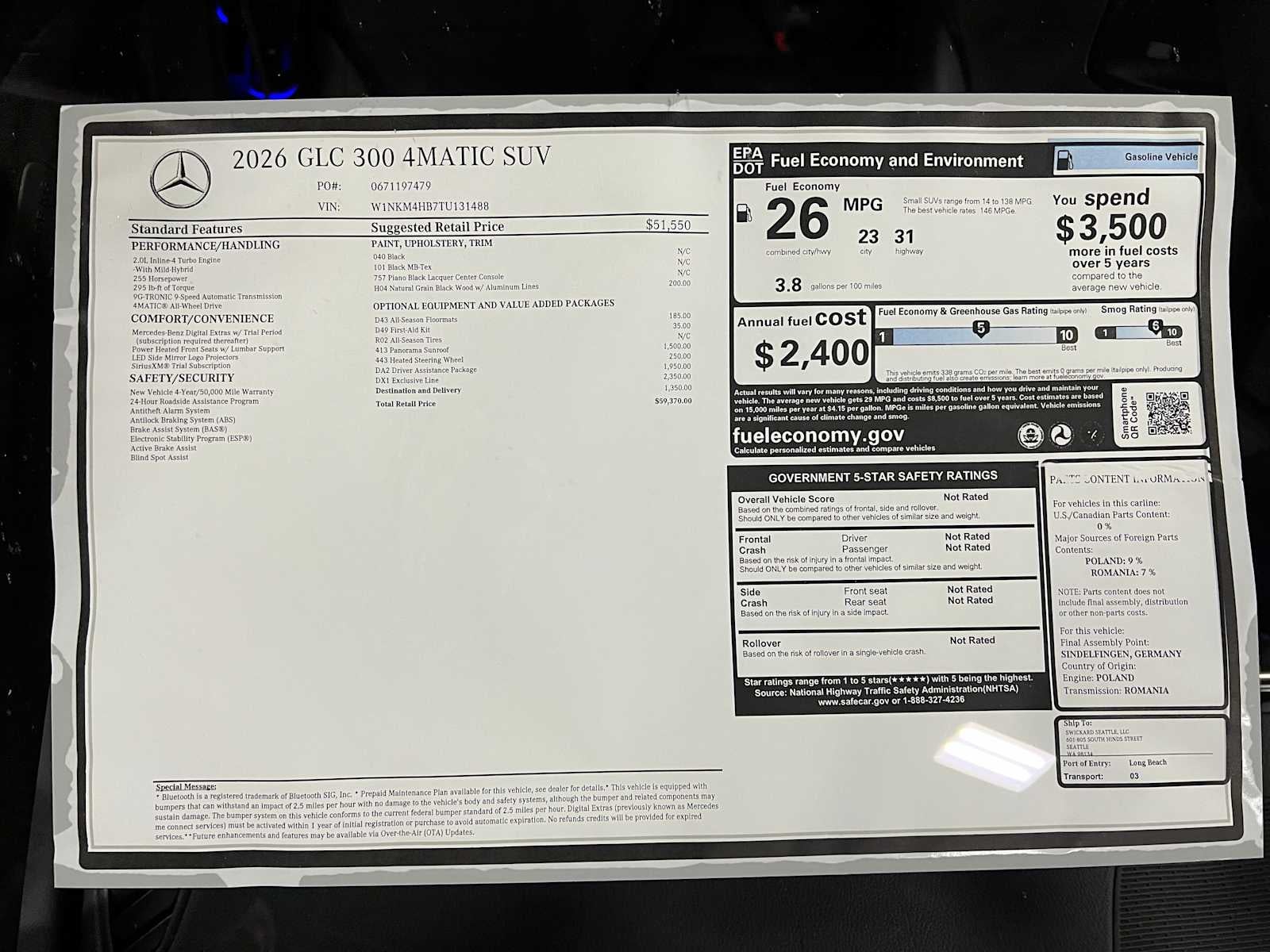 2026 Mercedes-Benz GLC 300 4MATIC® SUV