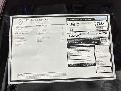 2026 Mercedes-Benz GLC 300 4MATIC® SUV