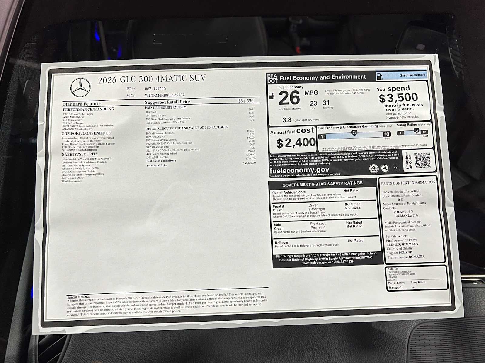 2026 Mercedes-Benz GLC 300 4MATIC® SUV