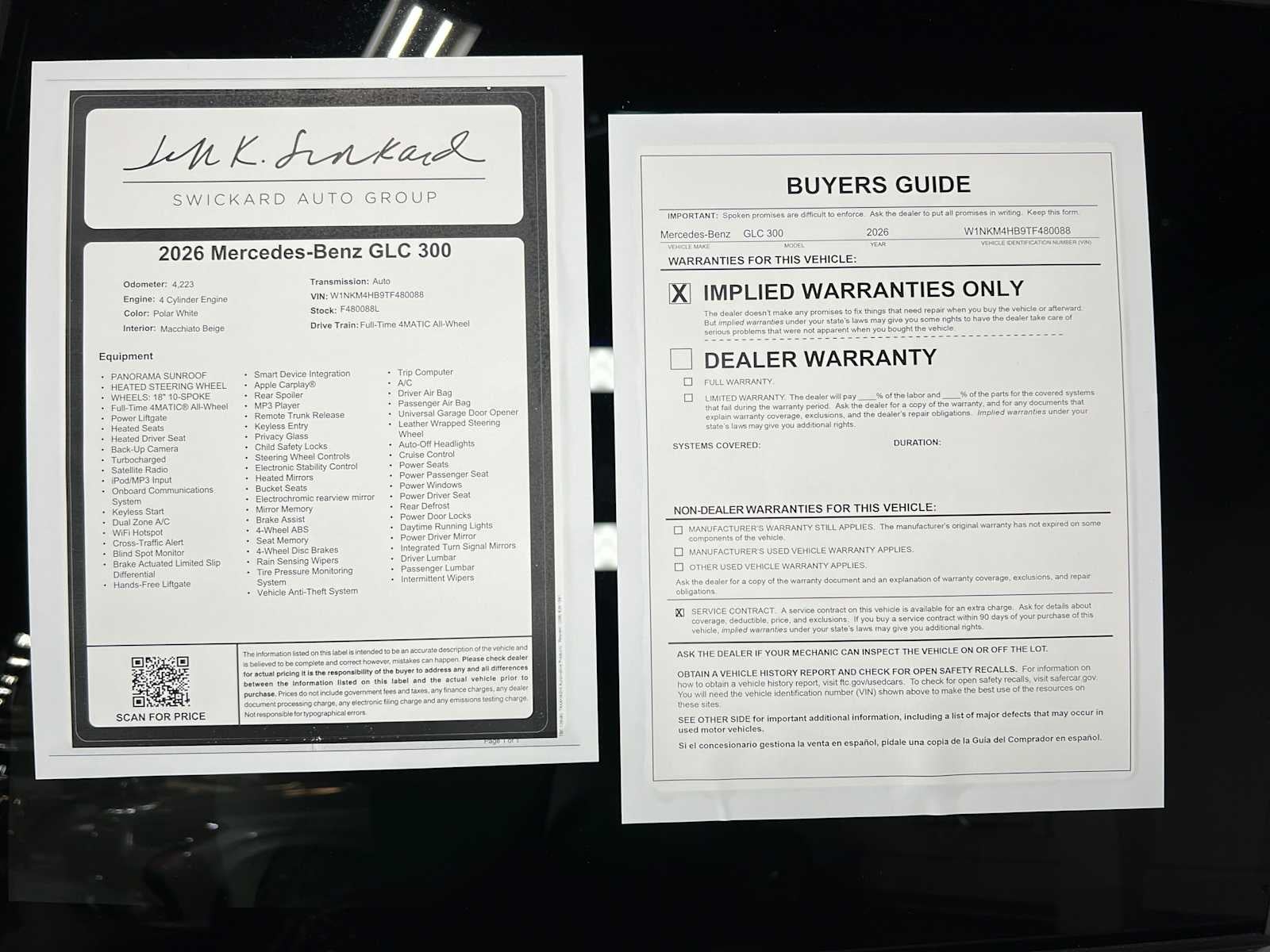 2026 Mercedes-Benz GLC 300 4MATIC® SUV